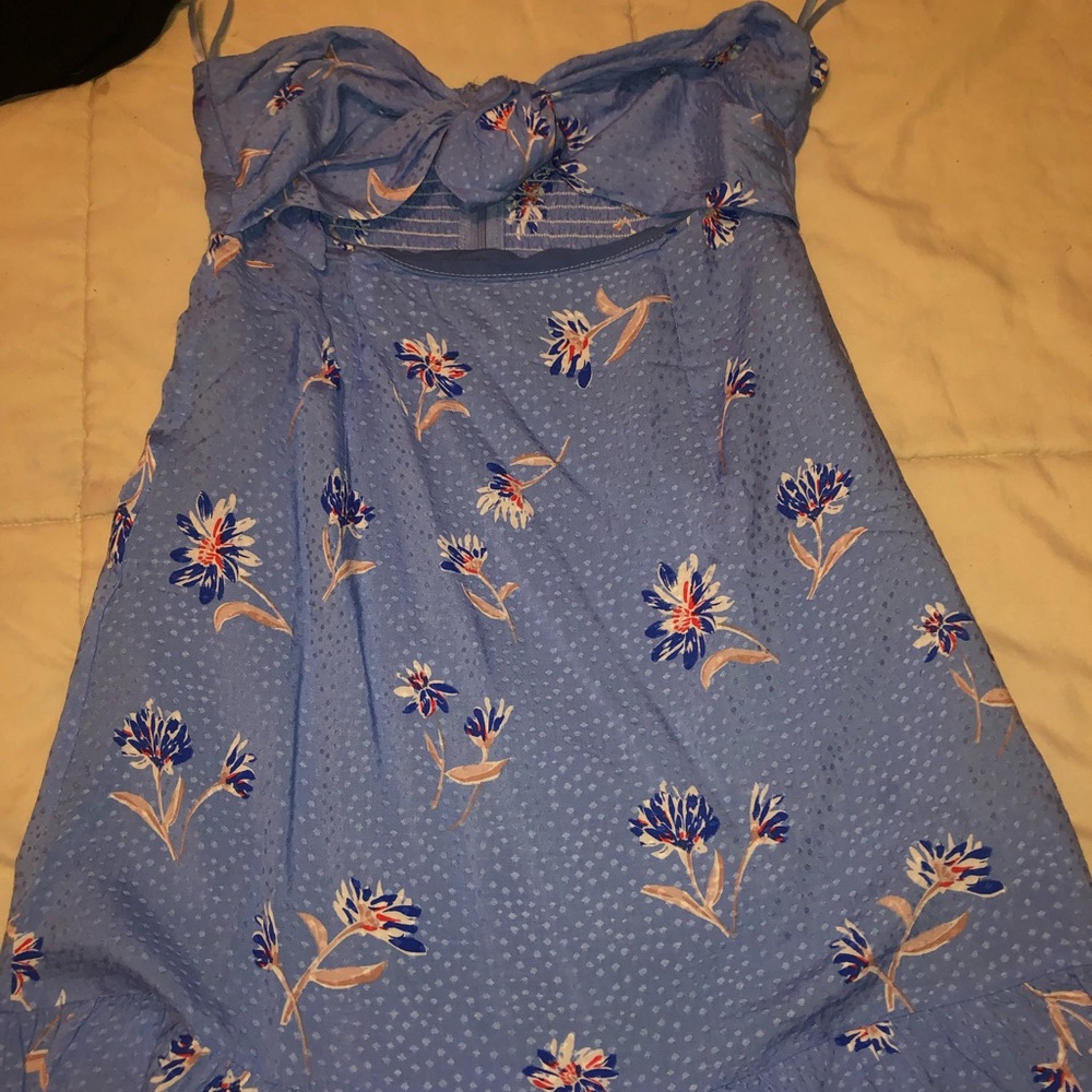 Blue tie dress